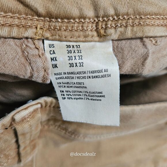 American Eagle Brown Chinos Men's 30 X 32 - Picture 4 of 7